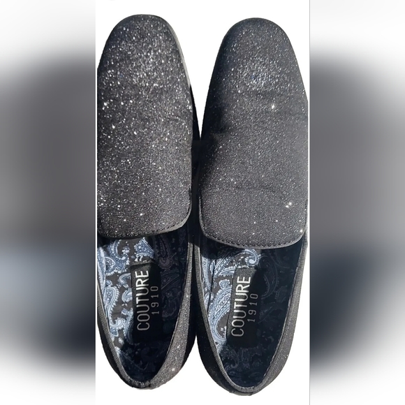 Couture 1910 Men's Charcoal Colored Slip On Dress Shoes Size 9.5M - Picture 7 of 10